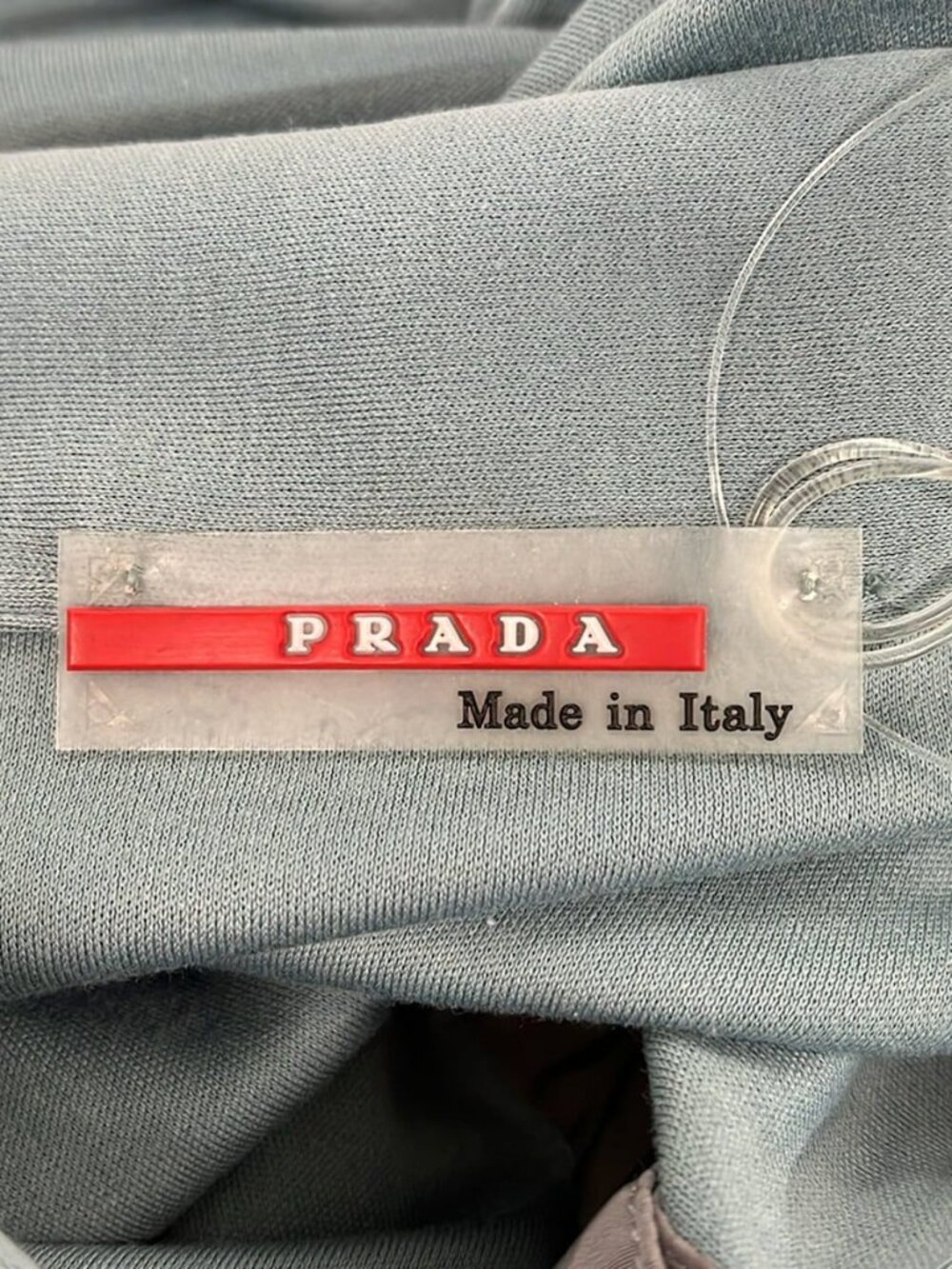 ★SOLD★ Prada Sport Long Sleeve Polo Shirt M Light Blue Spring - Picture 3 of 5